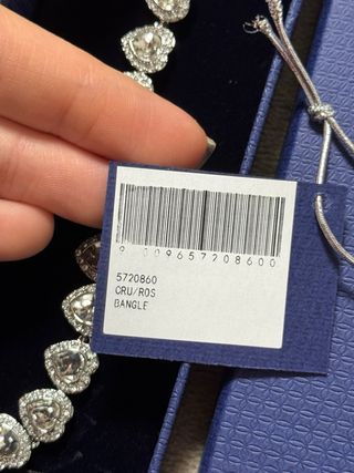 Pulsera Swarovski Corazones Angelic Plata