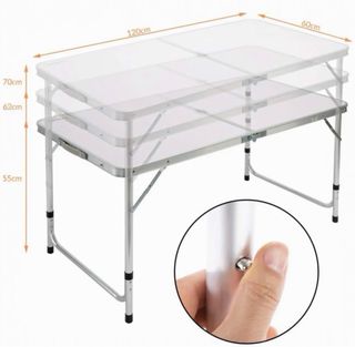 Mesa Plegable Aluminio con 4 Taburetes