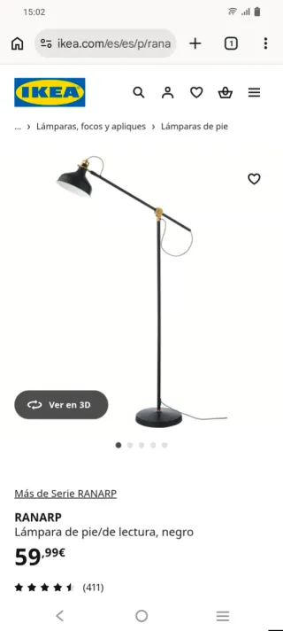 Fantástico conjunto lámpara de techo y de pié