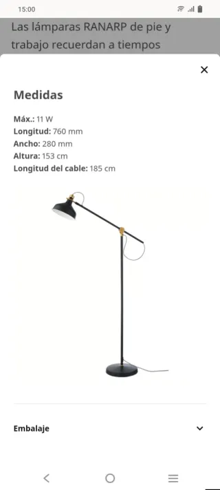 Fantástico conjunto lámpara de techo y de pié