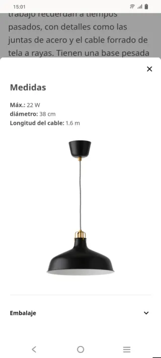 Fantástico conjunto lámpara de techo y de pié