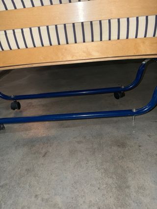 Letto pieghevole con ruote, materasso incluso