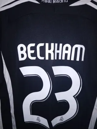 Camiseta retro Beckham 23 Negra