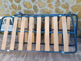 Somier metálico con lamas de madera