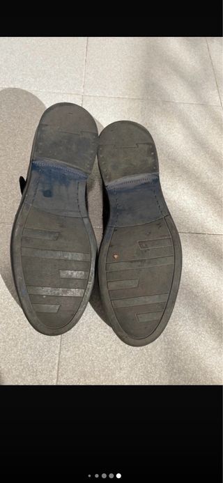 Botas de hombrede cuero negro con cremallera