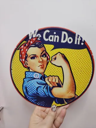 Cartel Metal We Can Do It! Podemos hacerlo