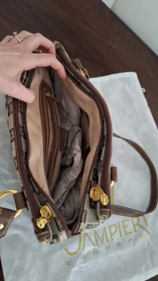 Borsa Jumper Beige/Marrone Monogram