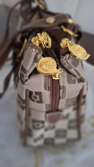 Borsa Jumper Beige/Marrone Monogram