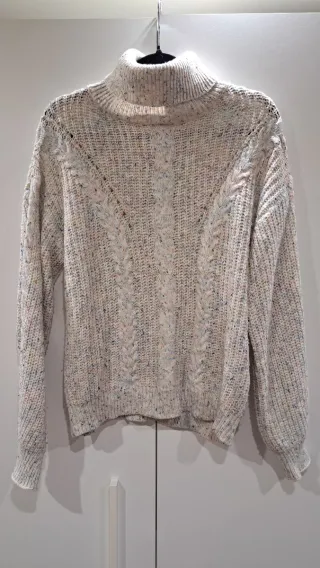 Jersey cuello alto multicolor S