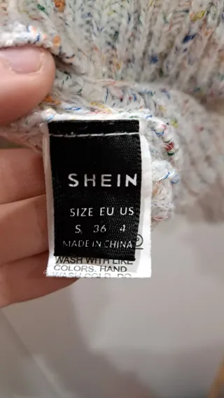 Jersey cuello alto multicolor S