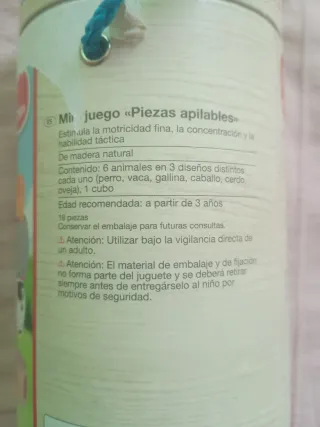 JUEGO APILAR ANIMALES