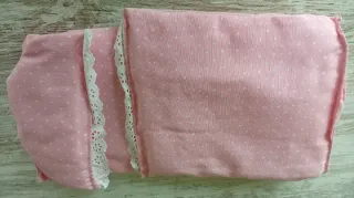 Juguete- Carrito de muñecas azul marino y hueso