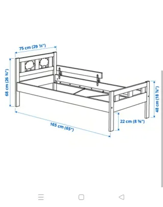 Cama infantil blanca IKEA
