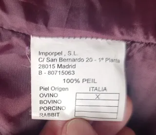 Chaqueta de piel estilo bomber F & Co