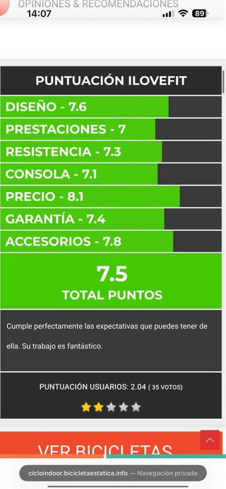 Bicicleta Ciclo Indoor Tecnovita Dynamo S100