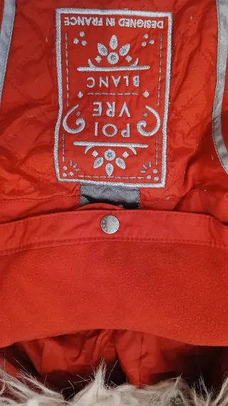 Traje de esquí rojo 4 años