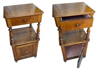 Coppia Comodini Luigi Filippo Legno