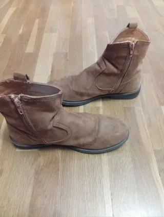 Botines niña flecos marrón talla 38