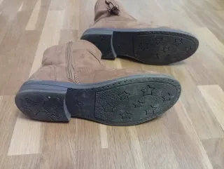 Botines niña flecos marrón talla 38