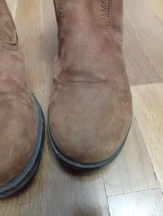 Botines niña flecos marrón talla 38