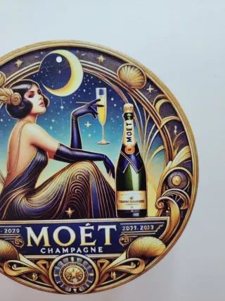 Cartel Metal Moët Champagne 20cm