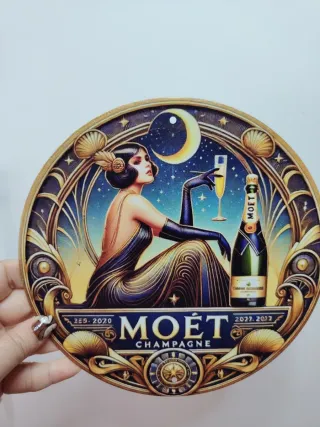 Cartel Metal Moët Champagne 20cm