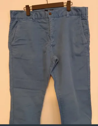Pantalones chinos hombre talla 48 azul