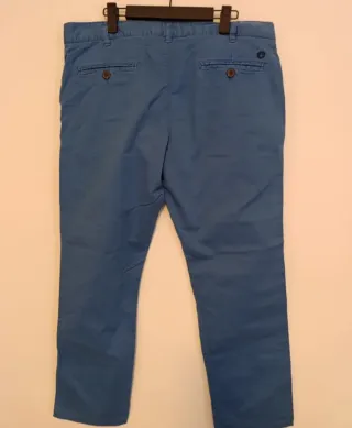 Pantalones chinos hombre talla 48 azul