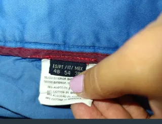 Pantalones chinos hombre talla 48 azul