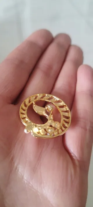 Bottone gioiello vintage serpente perle da 2,8 cm