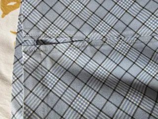 Minifalda de cuadros azul y blanco