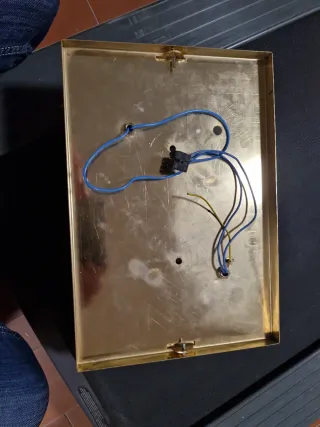 Lampadario plafoniera vintage oro e vetro