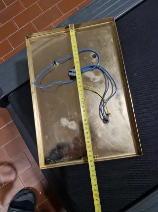 Lampadario plafoniera vintage oro e vetro