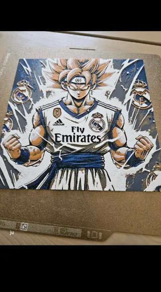 Quadro Goku x Real Madrid