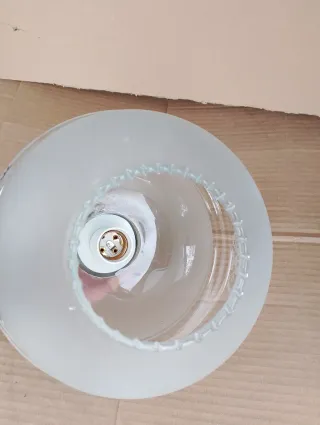 Lámpara colgante cristal antigua