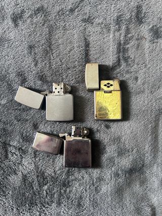 Lotto 3 Accendini Vintage Zippo e Vari