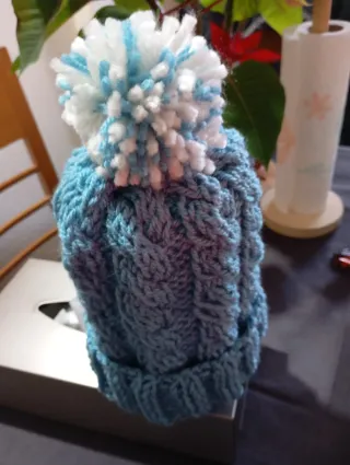 Bufanda tejida a mano multicolor