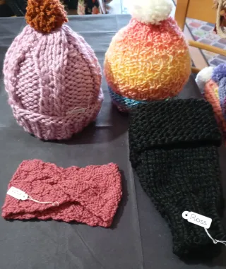 Bufanda tejida a mano multicolor