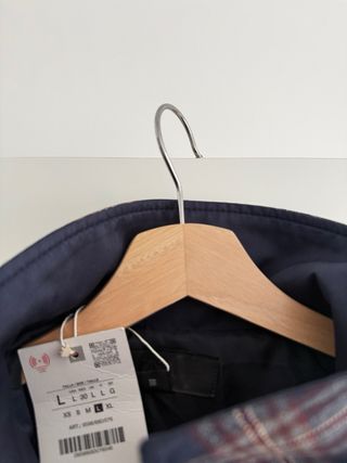 Chaqueta Zara cuadros azul marino nueva etiquetas