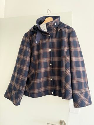 Chaqueta Zara cuadros azul marino nueva etiquetas