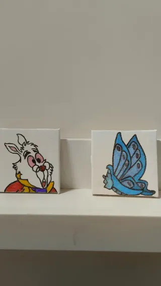 Tele piccole dipinte a mano