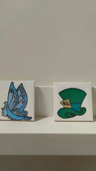 Tele piccole dipinte a mano