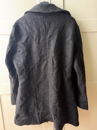 Cappotto Lana Nero con Cintura