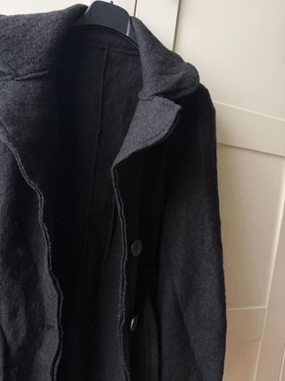 Cappotto Lana Nero con Cintura