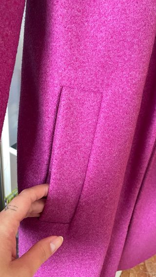 Abrigo paño fucsia Lefties