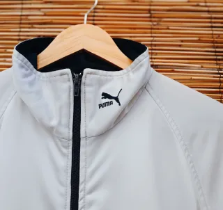 Chaqueta Puma Vintage Talla XL Azul y Blanca