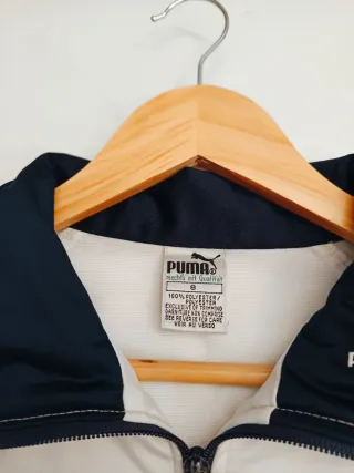 Chaqueta Puma Vintage Talla XL Azul y Blanca