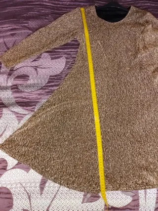 Vestido fiesta dorado brilli brilli