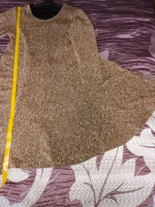 Vestido fiesta dorado brilli brilli