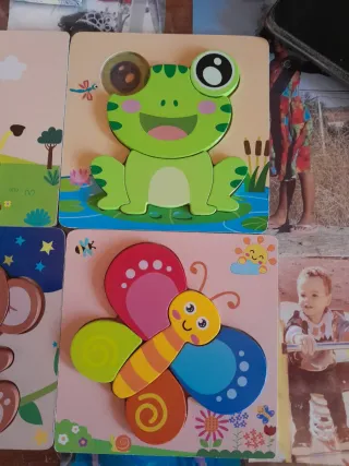 Puzzles de Madera de Animales para Niños